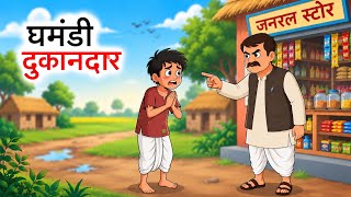 “घमंडी दुकानदार ने गरीब को ठुकराया, फिर जो हुआ उसने उसका घमंड तोड़ दिया 😱 | Hindi Moral Story”