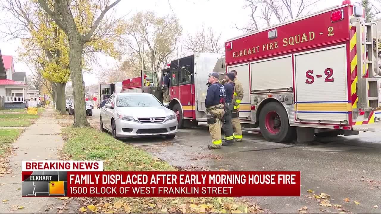 Family displaced after house fire in Elkhart - YouTube