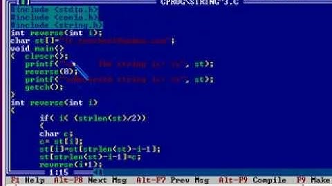 C Program String Reverse - Recursion part  - 1