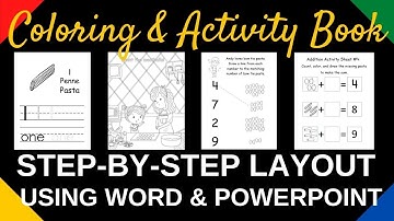 HOW TO CREATE A COLORING BOOK IN WORD | CREATING ACTIVITY BOOKS FOR KIDS #kdp #coloringbook