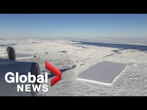 Video: Perfect Rechthoekige Ijsberg Gespot Op Antarctica