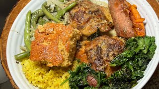 Cooking a Full Sunday Dinner For My family| creamy Herb Roasted Chicken & All The Sides