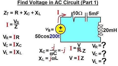 Electrical Engineering: Ch 10 Alternating Voltages & Phasors (67 of 82) V=? in AC Circuit: Part 1