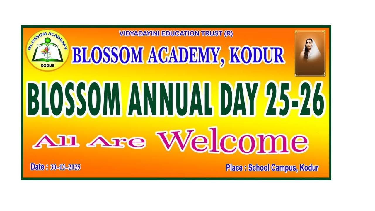 Blossom Academy Annual Day 2025–26 | Kodur | LIVE | 2 - YouTube