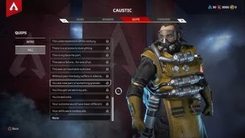 Apex Legends - All Caustic Quips