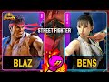 SF6 Blaz (RYU) VS Bens (CHUN-LI)🥊Street Fighter 6🥊スト6🥊4K 60ᶠᵖˢ