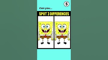 CAN YOU FIND THE DIFFERENCE? SpongeBob SquarePants TikTok Song Spot the Difference Games #shorts