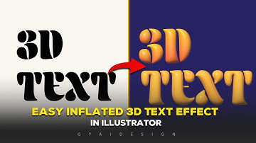 Illustrator tutorials - Easy Inflated 3D Text Effect