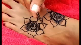 Simple Foot Mehndi Designs, Easy Mehndi Designs, Leg mehndi designs, new foot Mehndi،viral video