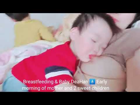 Mom & Baby King | Babies are very good at breastfeeding early in the morning | #Baby #MomBaby #Mom