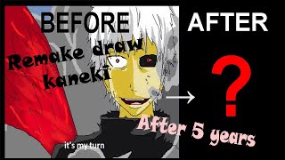 After 5 years, I remake draw kaneki ken via paint, the result is.....😲
