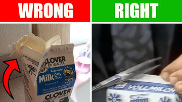 How to open a Milk Carton 𝐓𝐇𝐄 𝐑𝐈𝐆𝐇𝐓 𝐖𝐀𝐘 (with soothing oblivion music in the background)
