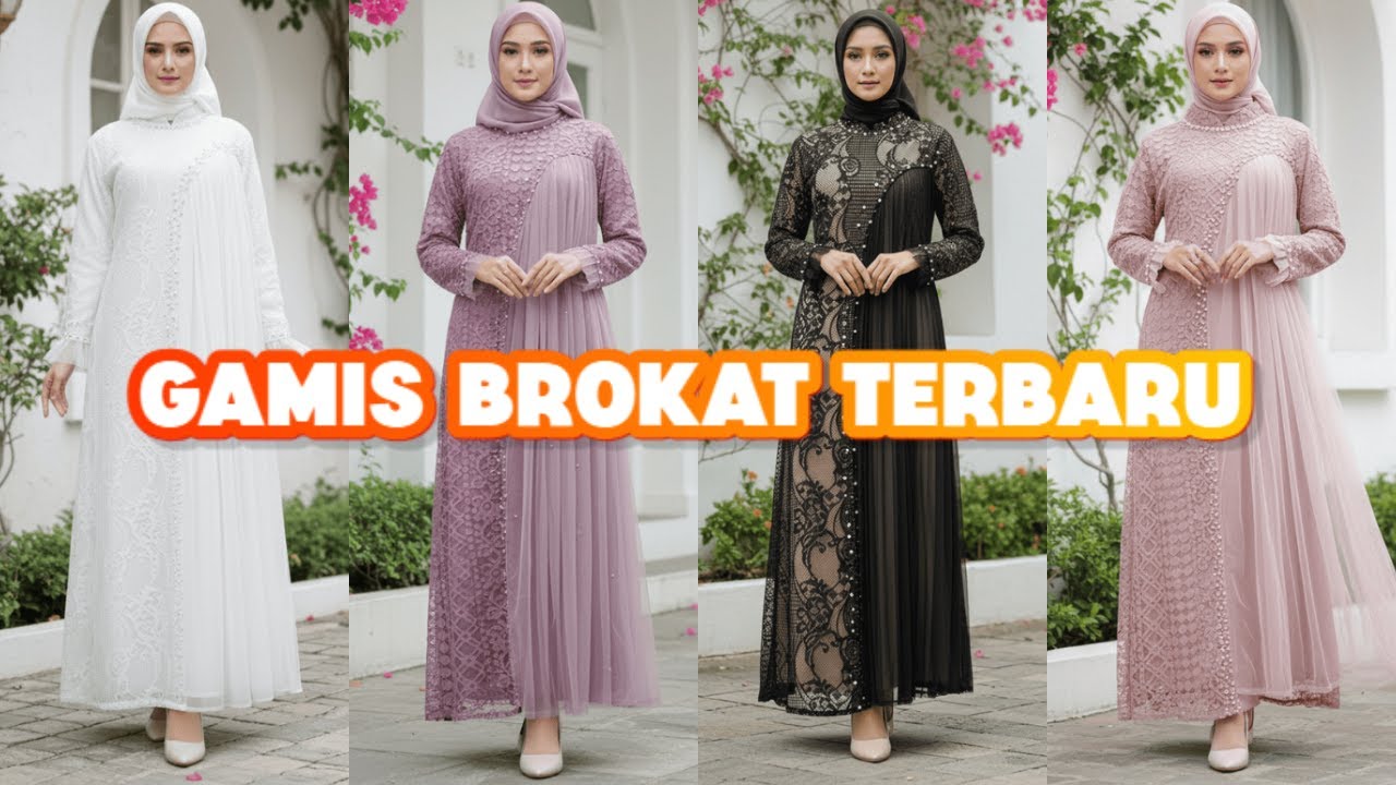Model Gamis Brokat Terbaru 2026 Simple Elegan – Model Baju Gamis Brokat Kekinian