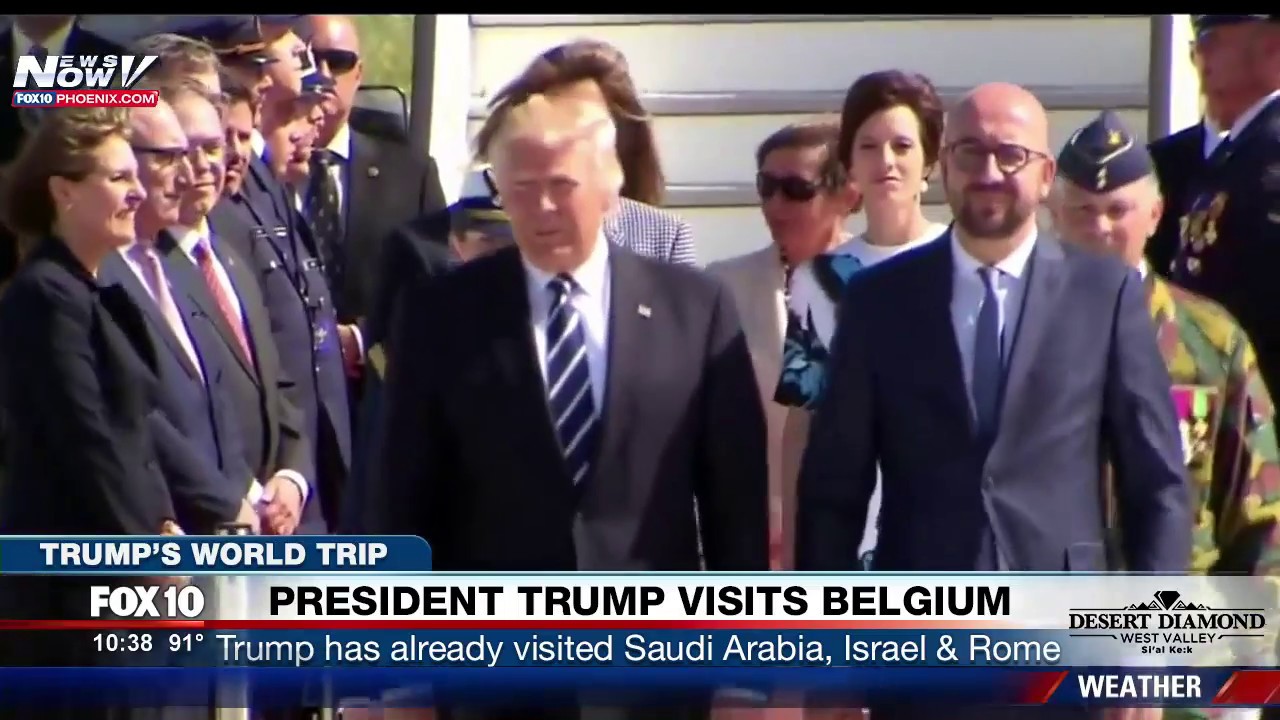 MUST WATCH: President Trump & First Lady Melania Arrive in Brussels