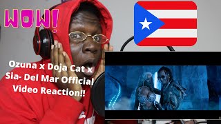 American Reacts to Ozuna -Del Mar Ft Doja Cat \& Sia Official Video!!