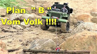 RC Jeep Willy`s + Seilwinde im Einsatz  ,  Jeep Willy`s + winch , Джип Вилли + лебедка