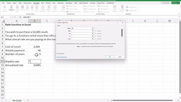 RATE function in Excel