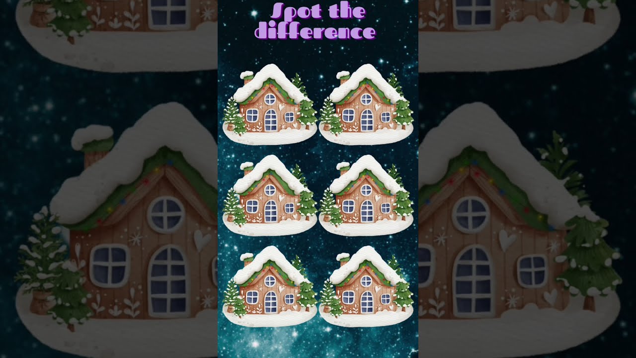 It's a starry night in our Christmas village! Find the one that's different