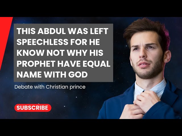 Abdul has no answer on why his prophet has equal names with God | Debate with Christian Prince class=