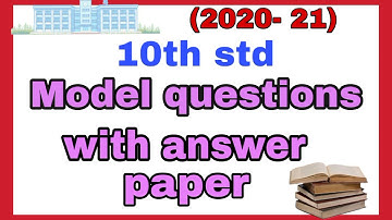 10th std science model questions paper with answer (2020 - 21)
