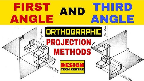 First Angle and Third Angle Projection - Orthographic Projection Methods | Engineering drawing
