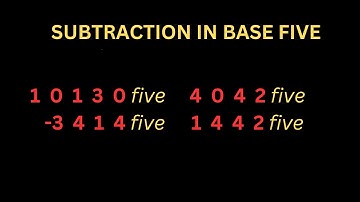 How to SUBTRACTION in base FIVE (Quinary number system )