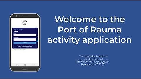 Rauma Port Activity App Training