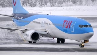 Thomson 737 G-TAWF Arrival At Rovaniemi EFRO Thomson 737 G-TAWF Arrival At Rovaniemi EFRO