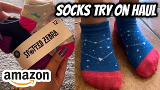 Amazon Unboxing & Try On Haul 2022 Spotted Zebra Socks Review
