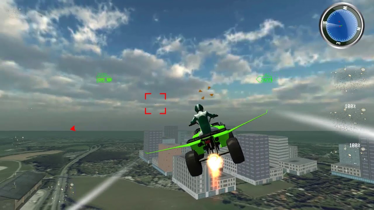 flying quad Bike Shooting Battle