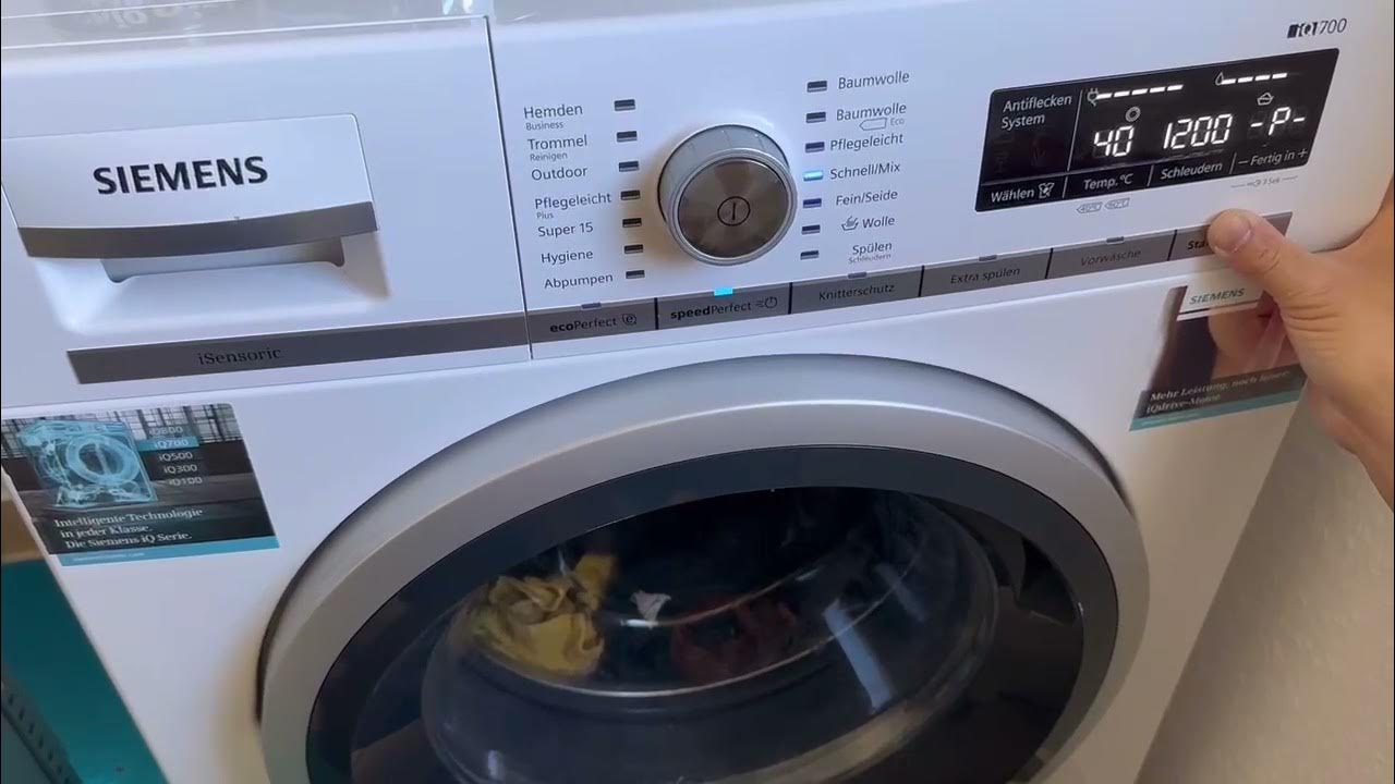Siemens Wm16w541 Waschmaschine 8 Kg 1600 U Min A+++ Siemens iQ 700 WM16W541/11 Fehler: Die Start Taste wird Dauer betätigt