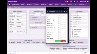 SBS PLUS - Admin panel - Reseller Account Details Page