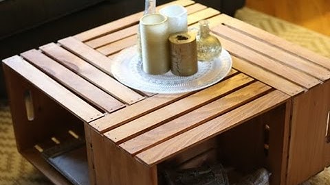 Build A Coffee Table Using Crates - Furniture DIY