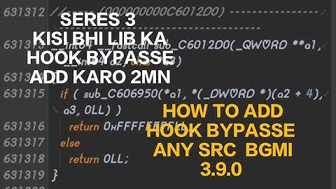 HOW TO ADD HOOK BYPAS ANY BGMI SRC 3.9.0 || HOOK BYPASS ADD KAROS SIRF 2 MIN ME KISI BHI LIB KA 3.9