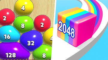 Blob Merge 3D vs Jelly Run 2048 - Max Level Gameplay (Part 1)