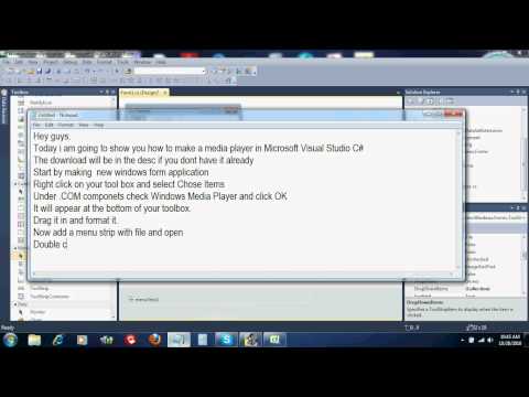 C# Media Player Tutorial