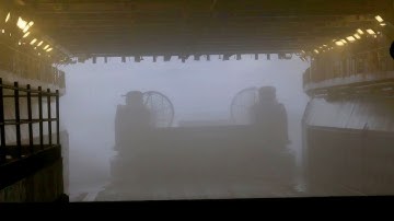 Navy Hovercrafts Depart From Amphibious Assault Ship