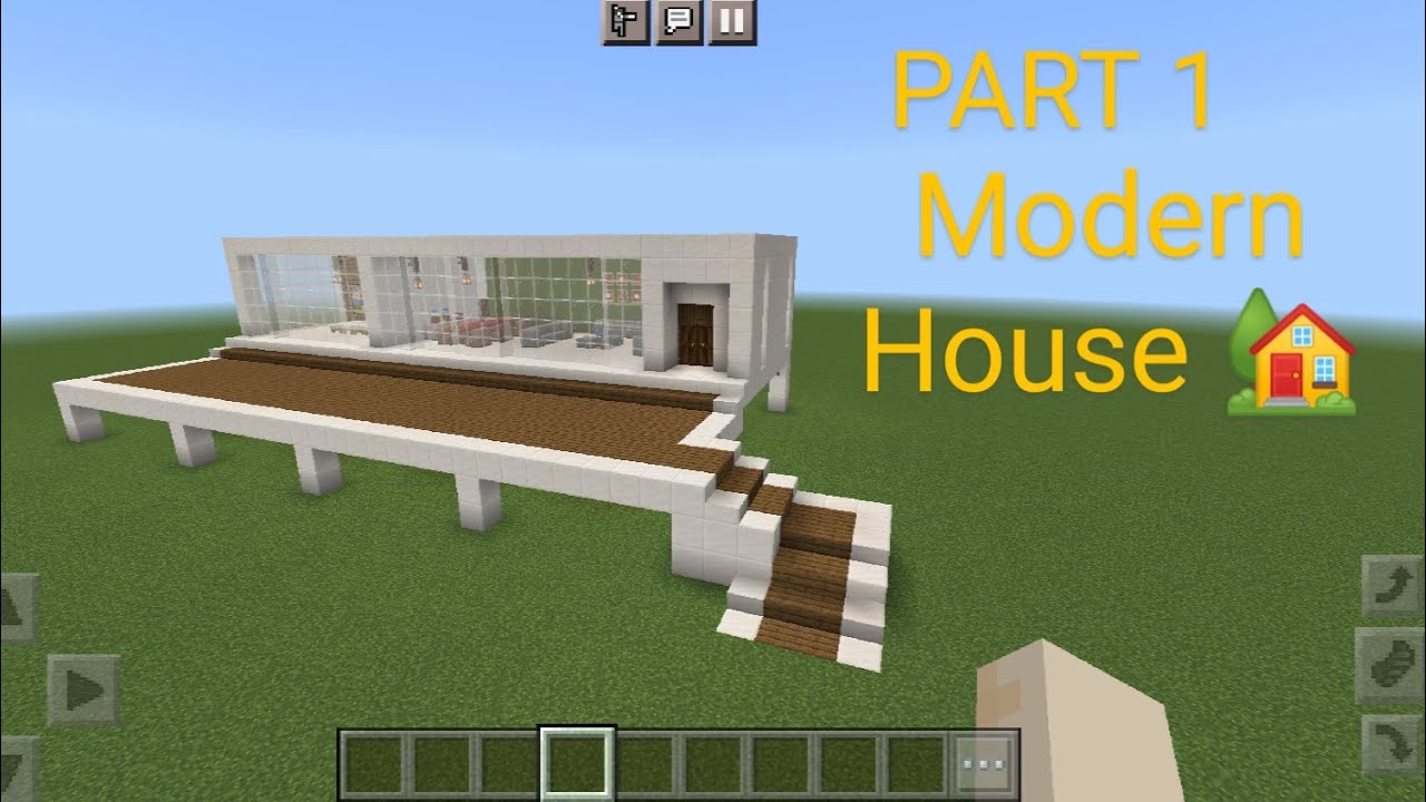Minecraft Modern House Tutorial | Part 1 - YouTube