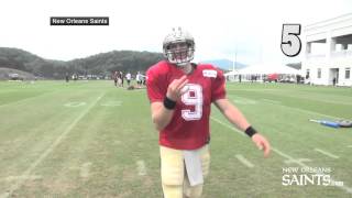 Brees shows off accuracy, drills moving target Saints