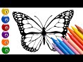 How to draw a butterfly and some insects | Drawing for beginners step by step