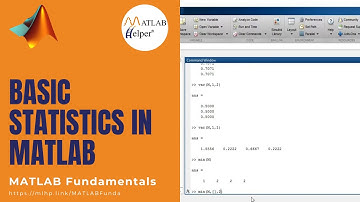 Basic Statistics in MATLAB | MATLAB Fundamentals | @MATLABHelper