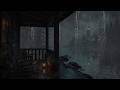 Rain Sounds by a Lighthouse Lake | Dark Night Ambience for Sleep, Calm and Stress Relief