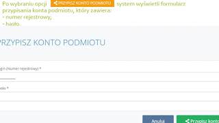 Przypisanie Konta Podmiotu Do Użytkownika W Bdo