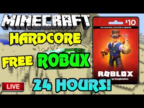 1000 Robux Giveaway If I Die Minecraft Sellout Hardcore 24 Hour Livestream Robux Giveaway Youtube - big robux giveaways 24 hour stream if i die minecraft
