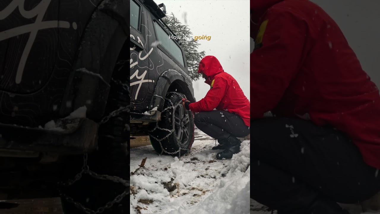 Snow chains for the rescue - issued in Public Interest 🙈🙌🏻 #WinterDrivingTips #WanderWithSky