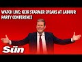 Keir Starmer delivers a speech at Labour Party conference in Liverpool