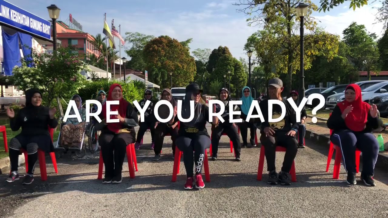 Mambo italiano aerobic on chair | senaman kecergasan duduk| warga emas|sakit lutut buat d rumah.
