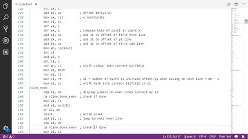 CGA Graphics Demo - Part #3 : Drawing vertical lines