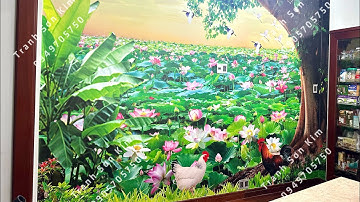 Tranh Dán Tường 3D Phong Cảnh Trang Trí Nhiều Không Gian Đẹp Như Phòng Khách, Phòng Ăn, Cầu Thang