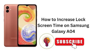 How To Increase Lock Screen Time on Samsung Galaxy A04 (2025 Update!) 🚀📱 Learn Device Settings ! ✨🔥